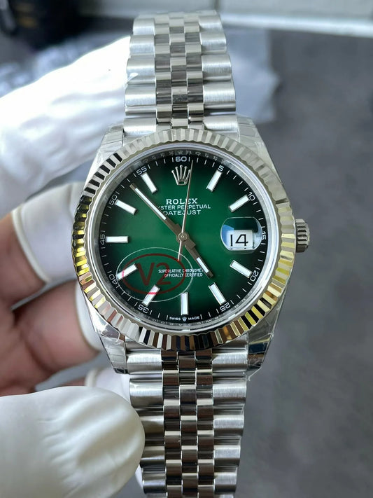 41mm Stainless Steel Multi-Link (green gradient Dial) - Luxury Watch
