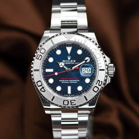 Palladium Dial Three-Link Bracelet (Blue Dial) - Luxury Watch