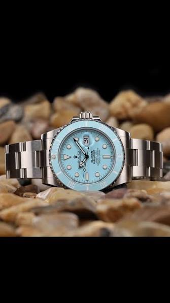 Stainless Steel Dive Watch (baby Blue Dial) - Luxury Watch