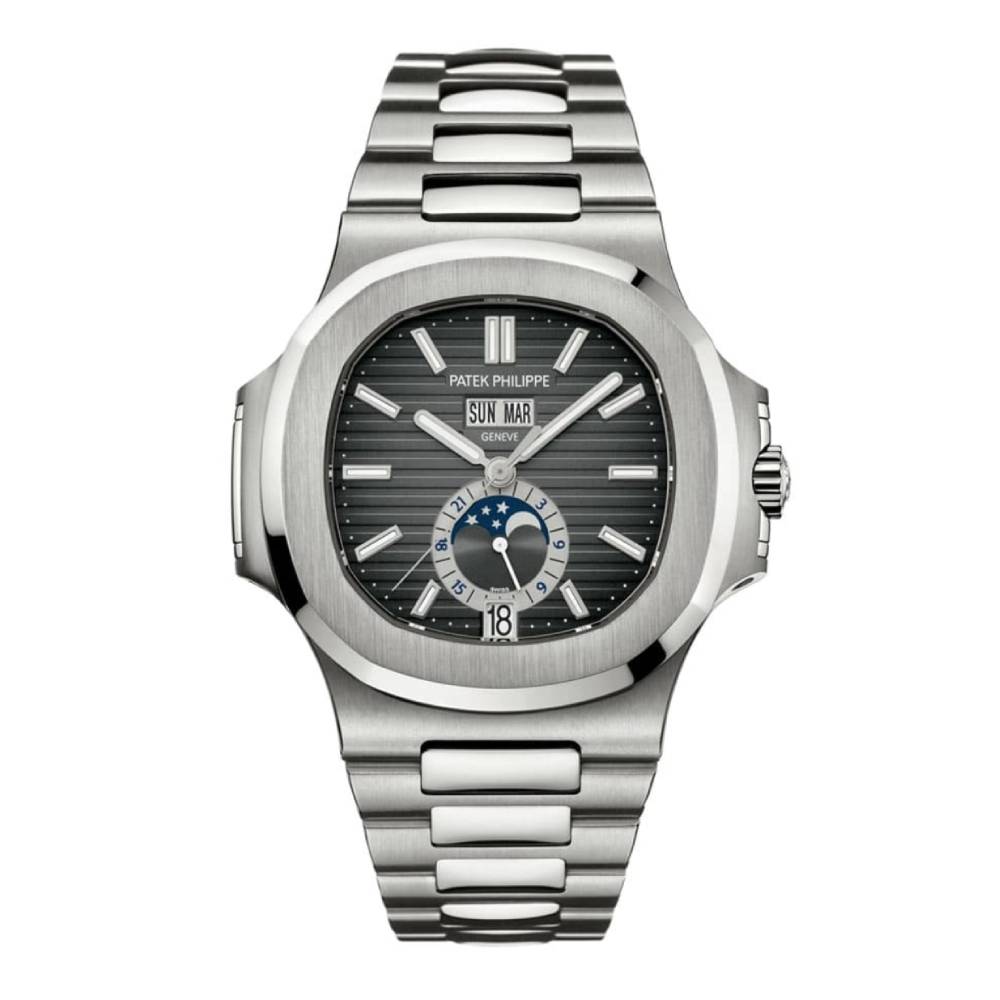 Stainless Steel 41mm Moon Face (black Dial) - Luxury Watch