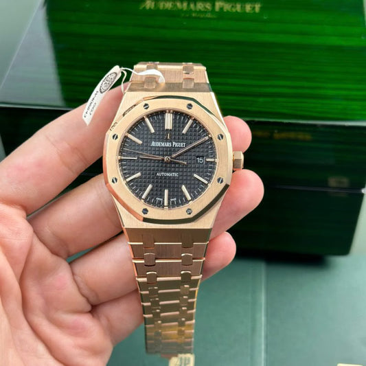 Octagon Watch 41mm Rose Gold Black Dial