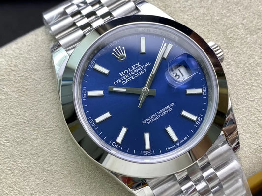 36mm Stainless Steel Multi-Link Steel Blue Dial- Luxury Watch