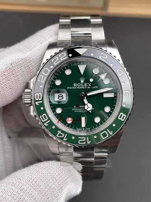 Pilot Watch II Green Dial Three-Link Bracelet (Green and Black) - Luxury Watch