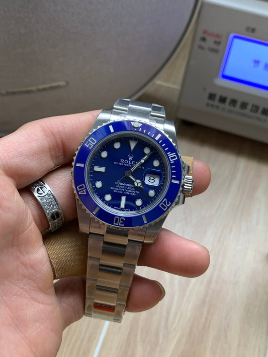 Sports Watch Stainless Steel Ceramic Factory (Blue Dial) - Luxury Watch