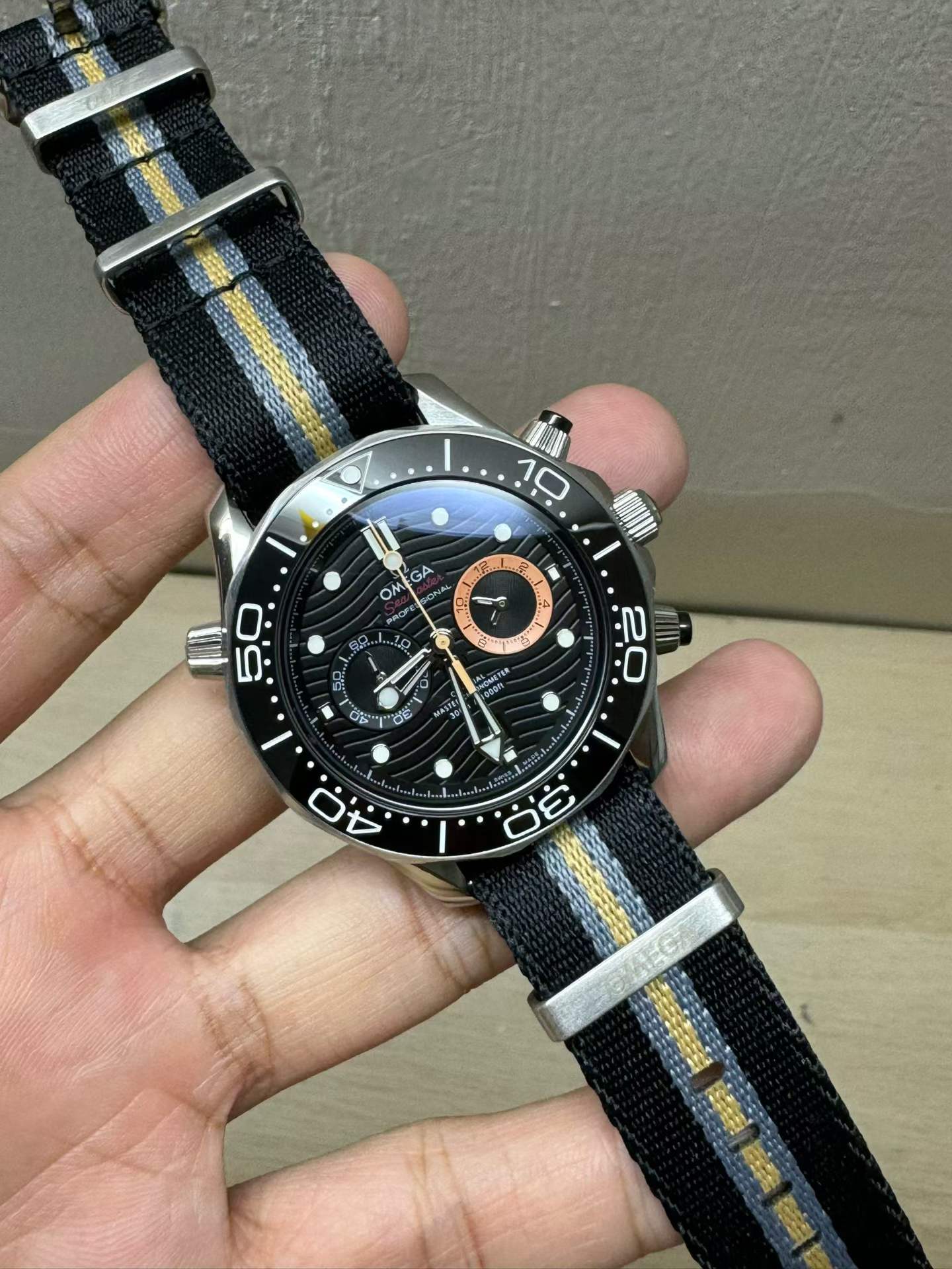 Diver Watch Black Dial Orange Black Strap- Luxury Watch
