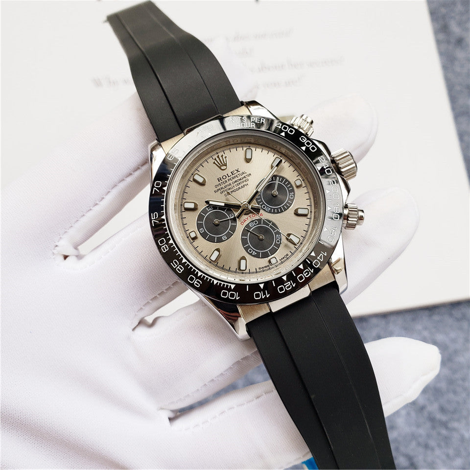 Silver rubber (silver Dial) - Luxury Watch