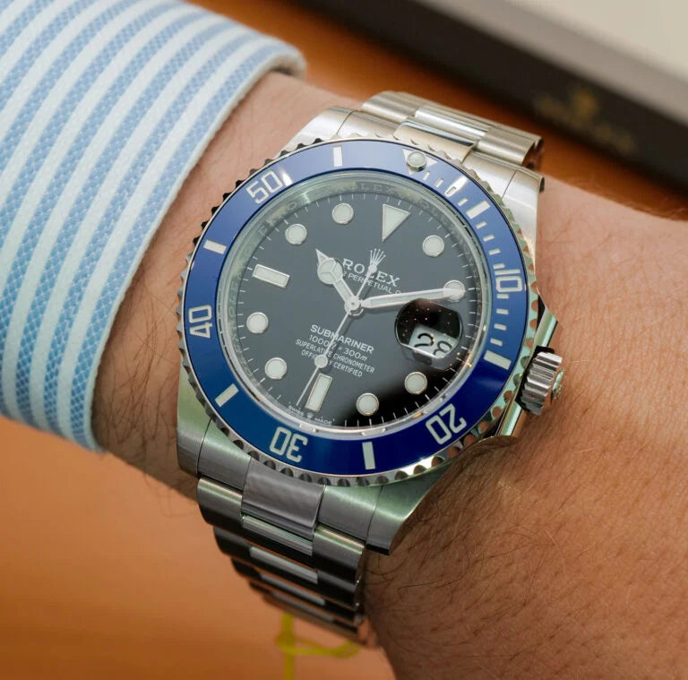 Sports Watch Steel 41mm Date (Blue and Black) - Luxury Watch