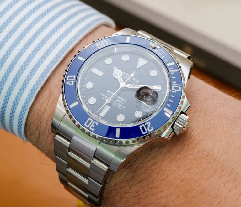 Sports Watch Steel 41mm Date (Blue and Black) - Luxury Watch