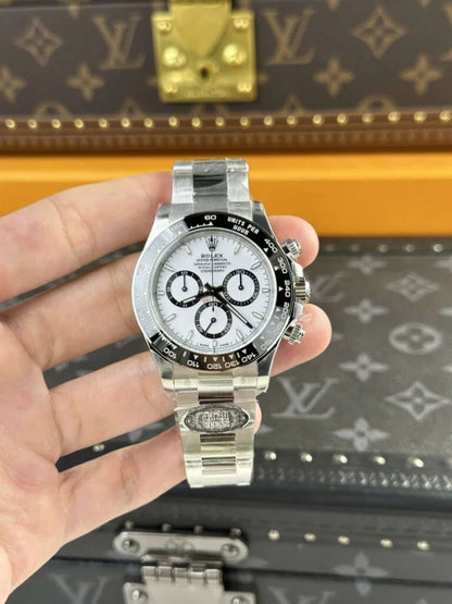Ceramic Race Watch (White and Black Dial) - Luxury Watch