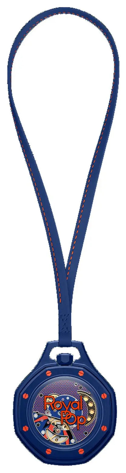 Octa Oro (Navy Blue / Orange) Pocket Watch - Luxury Watch