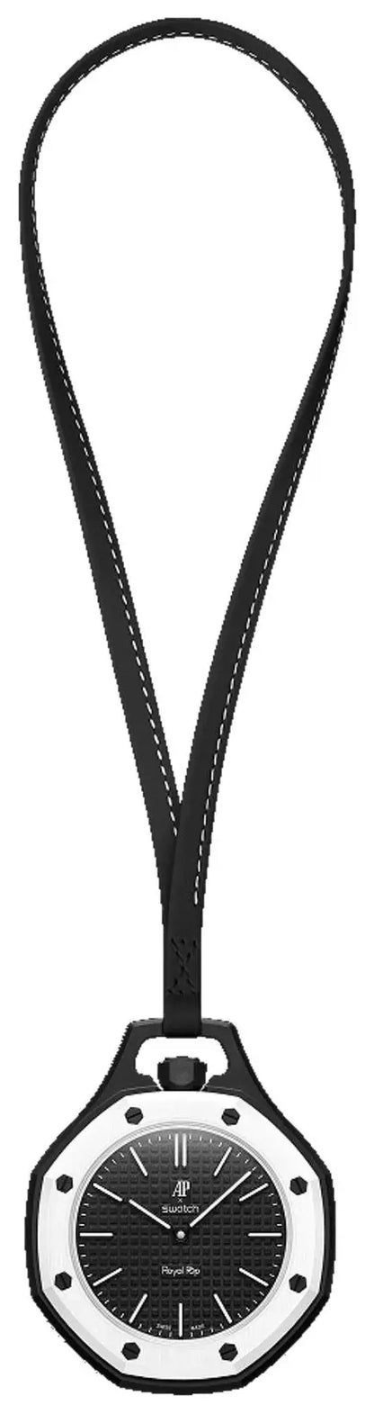 Octa Noir (Black / White) Pocket Watch- Luxury Watch