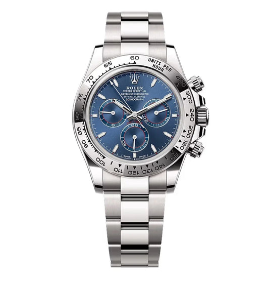 White Gold Stainless Steel (Blue Dial) - Luxury Watch
