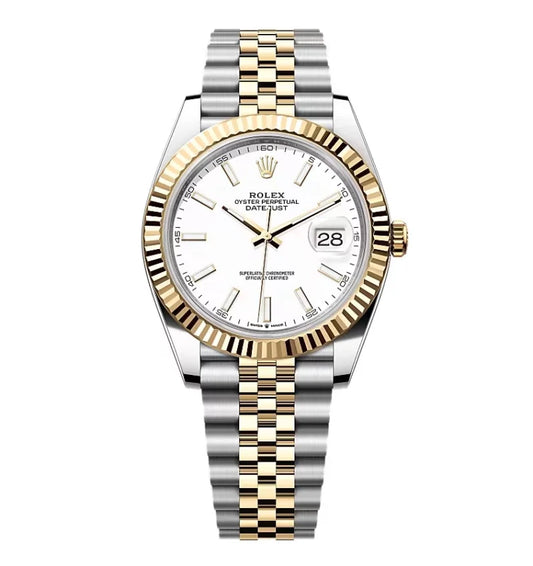 41mm Yellow Gold and Steel (White Dial) - Luxury Watch