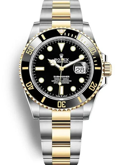 Sports Watch Date Two-Tone Steel 41mm (Black Dial) - Luxury Watch