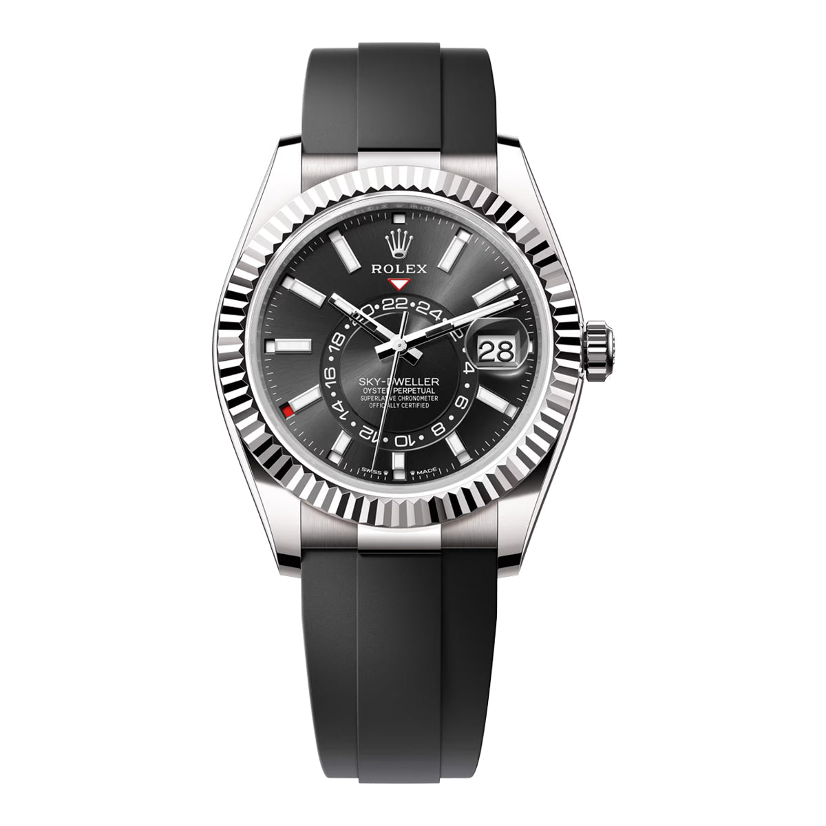 Stainless Steel Rubber (Black Dial) - Luxury Watch