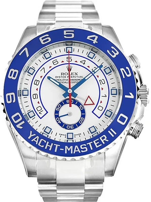 Level II Stainless Steel (White Dial, Blue Bezel) - Luxury Watch