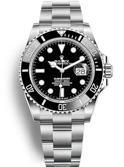 Sports watch Stainless Steel 41mm Date (Black Dial) - Luxury Watch
