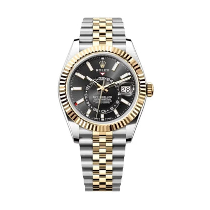 Stainless Steel & Yellow Gold Multi-Link (Black Dial) - Luxury Watch