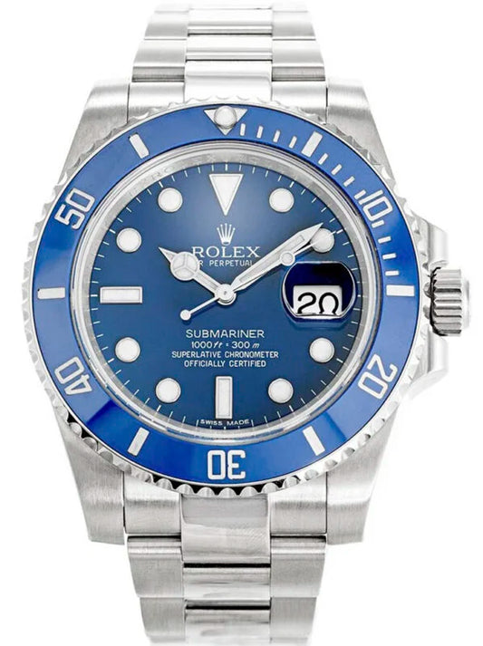 Sports Watch Stainless Steel Ceramic Factory (Blue Dial) - Luxury Watch