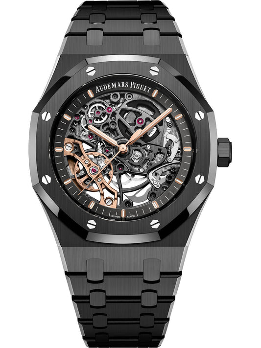 Black Ceramic 41mm (Black openworked dial) - Luxury Watch