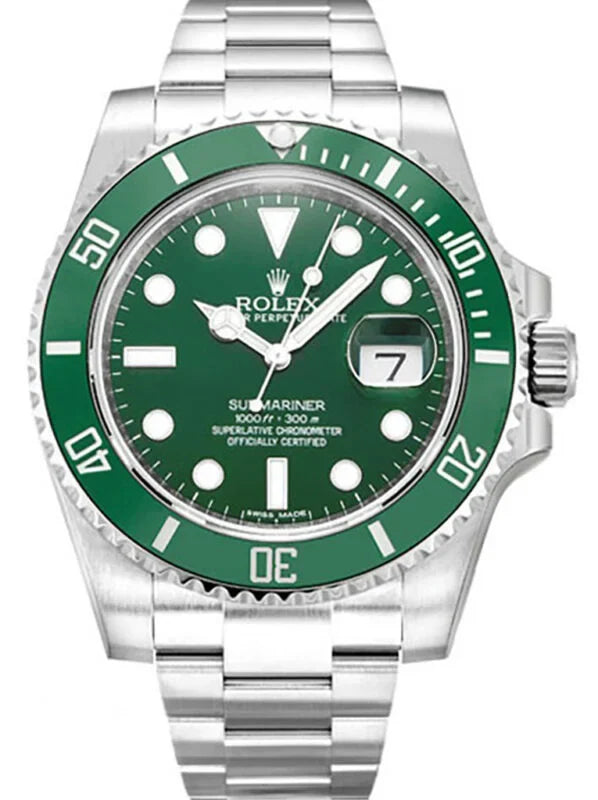 Sports Watch Stainless Steel Green Ceramic (Green Dial) - Luxury Watch