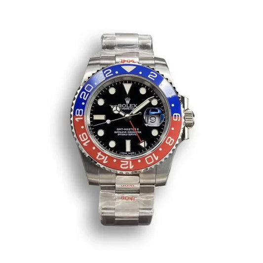 Pilot Watch II Three-Link Bracelet (Blue and Red) - Luxury Watch