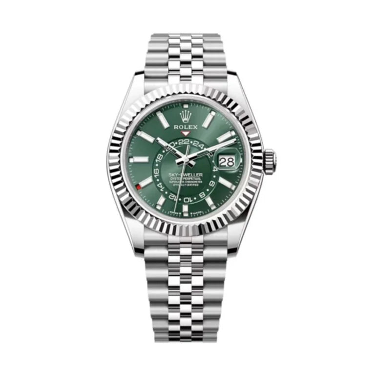 Stainless Steel Multi-Link (Green Dial) - Luxury Watch