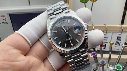 Stainless Steel Day Week 40 Gray Dial - Luxury Watch