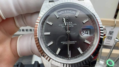Stainless Steel Day Week 40 Gray Dial - Luxury Watch