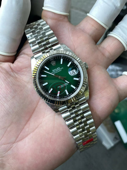 41mm Stainless Steel Multi-Link (green gradient Dial) - Luxury Watch