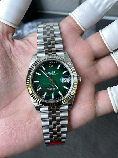 41mm Stainless Steel Multi-Link (green gradient Dial) - Luxury Watch