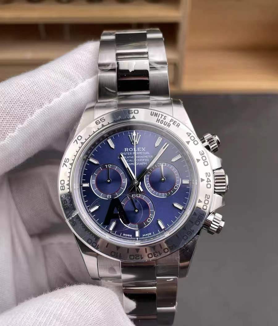 White Gold Stainless Steel (Blue Dial) - Luxury Watch