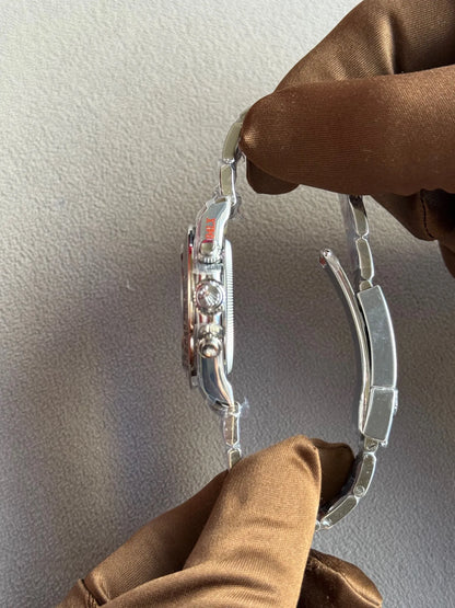 Stainless Steel 3-Link Bracelet (Blue Arabic Marker Dial) - Luxury Watch