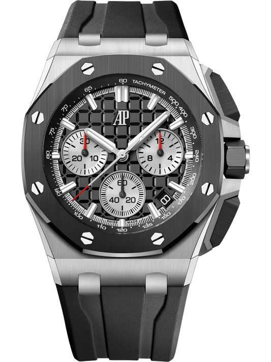 Octagon Chronograph Black Ceramic (Black Dial / Black strap) - Luxury Watch