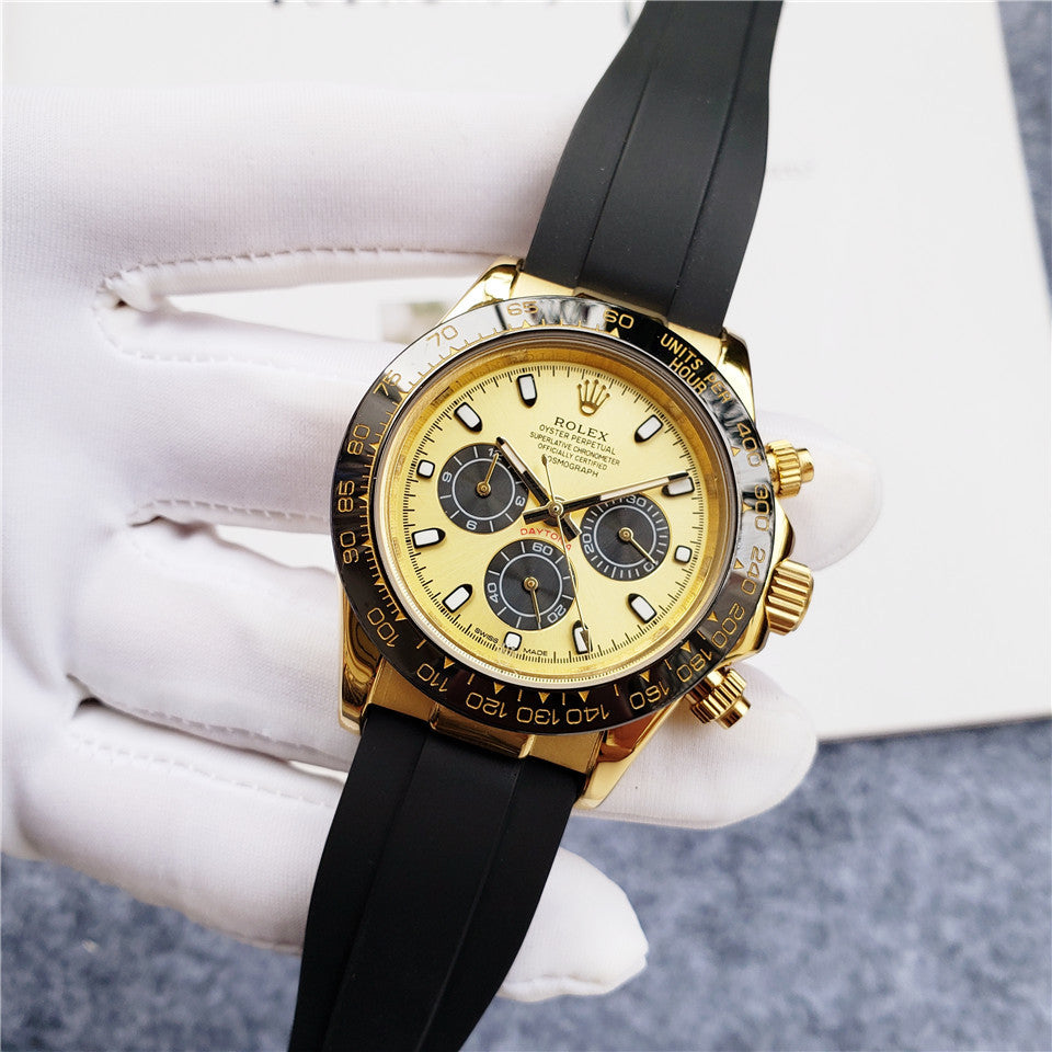 Yellow Gold rubber (Champagne Dial) - Luxury Watch