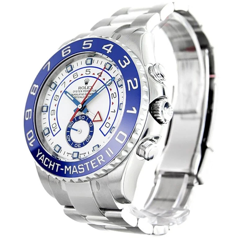 Level II Stainless Steel (White Dial, Blue Bezel) - Luxury Watch