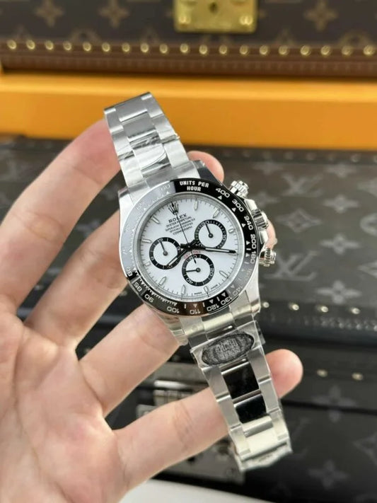 Ceramic Race Watch (White and Black Dial) - Luxury Watch