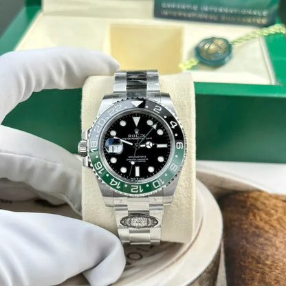 Pilot Watch II black Dial Three-Link Bracelet (Green and black) - Luxury Watch