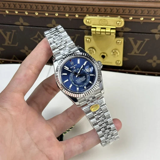 Stainless Steel Multi-Link (Blue Dial) - Luxury Watch