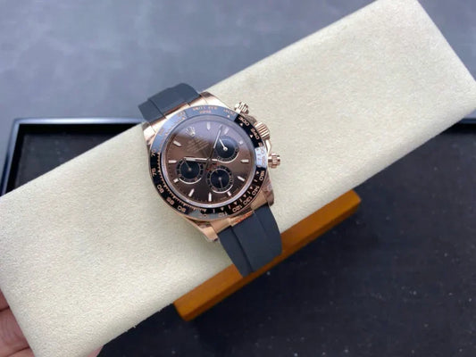 Everose Rubber Strap (Chocolate Dial) - Luxury Watch