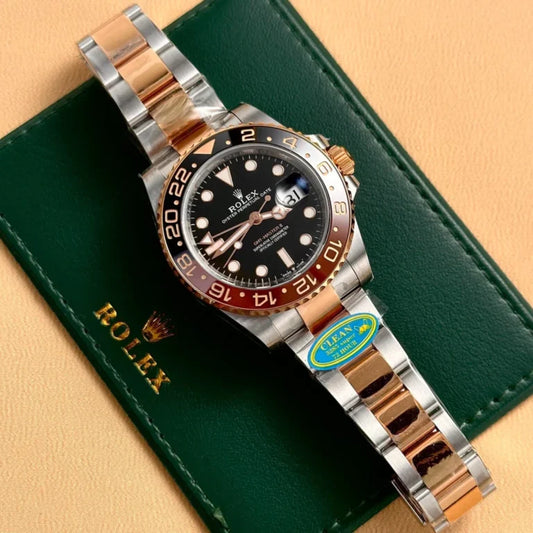 Pilot Watch II Everose Gold Two Tone (Black Dial) - Luxury Watch