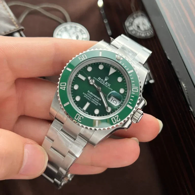 Sports Watch Stainless Steel Green Ceramic (Green Dial) - Luxury Watch