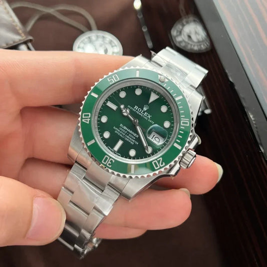 Sports Watch Stainless Steel Green Ceramic (Green Dial) - Luxury Watch