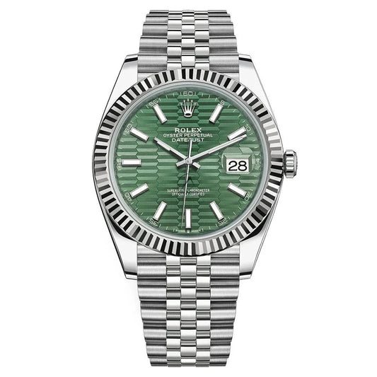 41mm Stainless Steel Green Honey Comb Dial