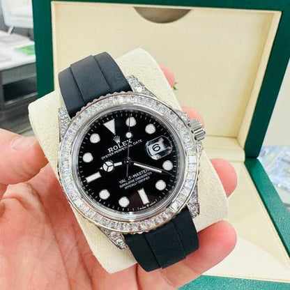 Black Diamond Bezel rubber (Black Dial) - Luxury Watch