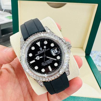 Black Diamond Bezel rubber (Black Dial) - Luxury Watch