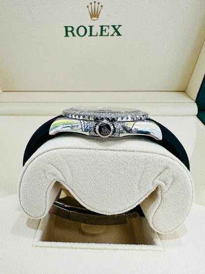 Black Diamond Bezel rubber (Black Dial) - Luxury Watch
