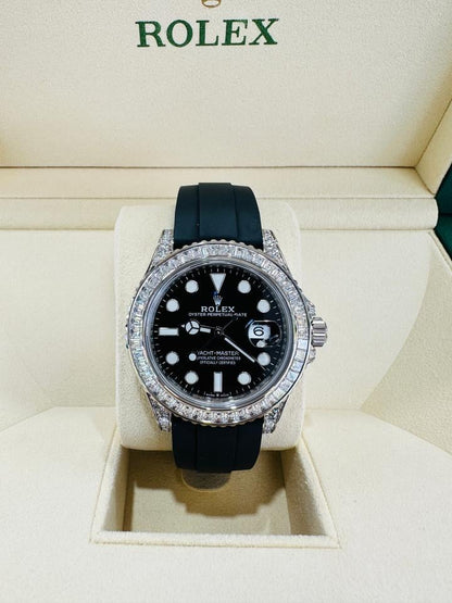 Black Diamond Bezel rubber (Black Dial) - Luxury Watch