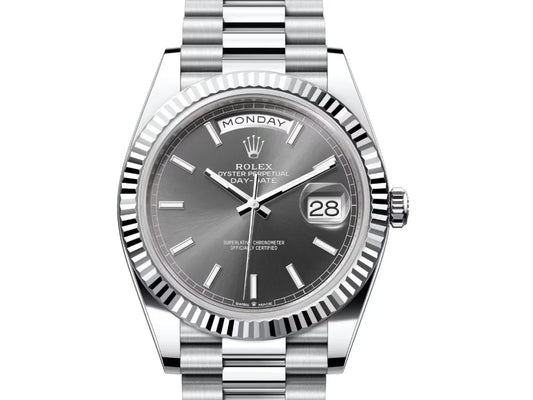 Stainless Steel Day Week 40 Gray Dial - Luxury Watch
