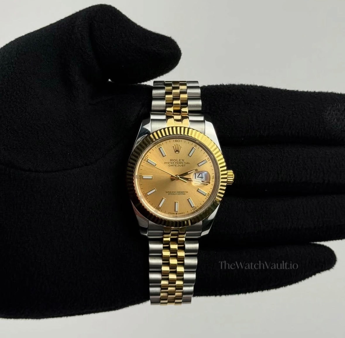 41mm Yellow Gold and Steel Multi-Link (Champagne Dial) - Luxury Watch
